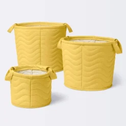 Quilted Fabric Large Round Storage Basket - Yellow - Cloud Island™ -Cloud Island GUEST 0b733d0a 2113 4887 b178 9085c321a75c 2