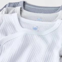 Baby Boys' 3pk Side Snap Long Sleeve Bodysuit - Cloud Island™ Gray -Cloud Island GUEST 3a22f008 7f11 4d26 9b50 3d1a18e615d0