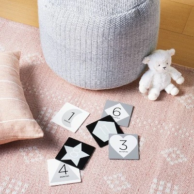 Square Monthly Milestone Cards - Black - Cloud Island™ 1 Square Monthly Milestone Cards - Black - Cloud Island™