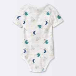 Baby 4pk Short Sleeve Bodysuit - Cloud Island™ Blue
