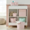 Quilted Fabric Cube Storage Bin - Light Pink - Cloud Island™