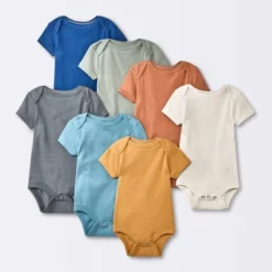 Baby 7pk Short Sleeve Bodysuit - Cloud Island™ Orange -Cloud Island GUEST 8e7dcfba fc0d 4fdf 944f 676de88c2f1b