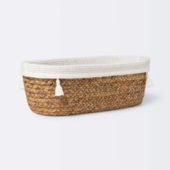 Natural Weave Oval Storage Bin With Waffle Weave Liner - Cloud Island™ -Cloud Island GUEST a3de4f61 51cd 4f96 91ff 73a5dc516147