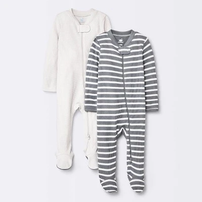 Baby 2pc Waffle Sleep N' Play - Cloud Island™ Gray 3 Baby 2pc Waffle Sleep N' Play - Cloud Island™ Gray - Image 3