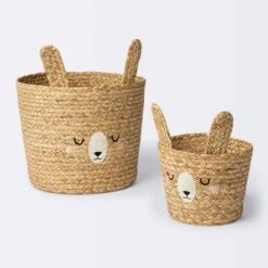 Braided Water Hyacinth Medium Round Storage Basket - Rabbit - Cloud Island™ 5 Braided Water Hyacinth Medium Round Storage Basket - Rabbit - Cloud Island™ -Cloud Island GUEST a5d9b501 e874 4e24 abfc c6e9b2eecec0