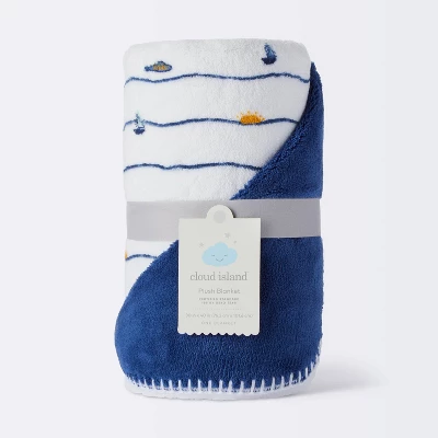 Plush Baby Blanket - Nautical - Cloud Island™ 3 Plush Baby Blanket - Nautical - Cloud Island™ - Image 3